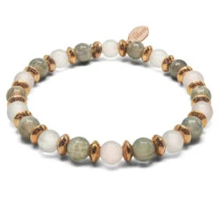 "Libre Comme L'Air" - Labradorite - Quartz Rose