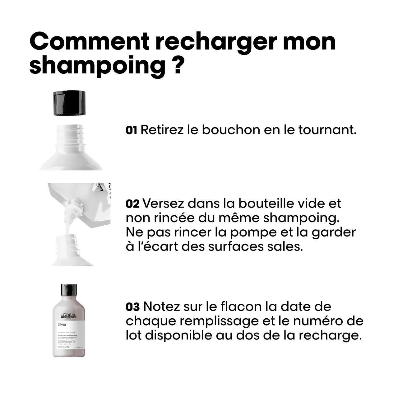 Éco-Recharge Shampooing Silver L'Oréal 500ml 5 Éco-Recharge Shampooing Silver L'Oréal 500ml – Image 3
