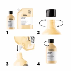 Éco-Recharge Shampooing Absolut Repair L'Oréal 500ml -Hair Store 3474637242206 7 62182.1745825803