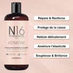 Shampooing Réparateur Kératine Cheveux Abîmés N16 Professionnel 500 Ml 13 Shampooing Réparateur Kératine Cheveux Abîmés N16 Professionnel 500 Ml -Hair Store 61MIWsPMobL. AC SL1200 13513.1761051551