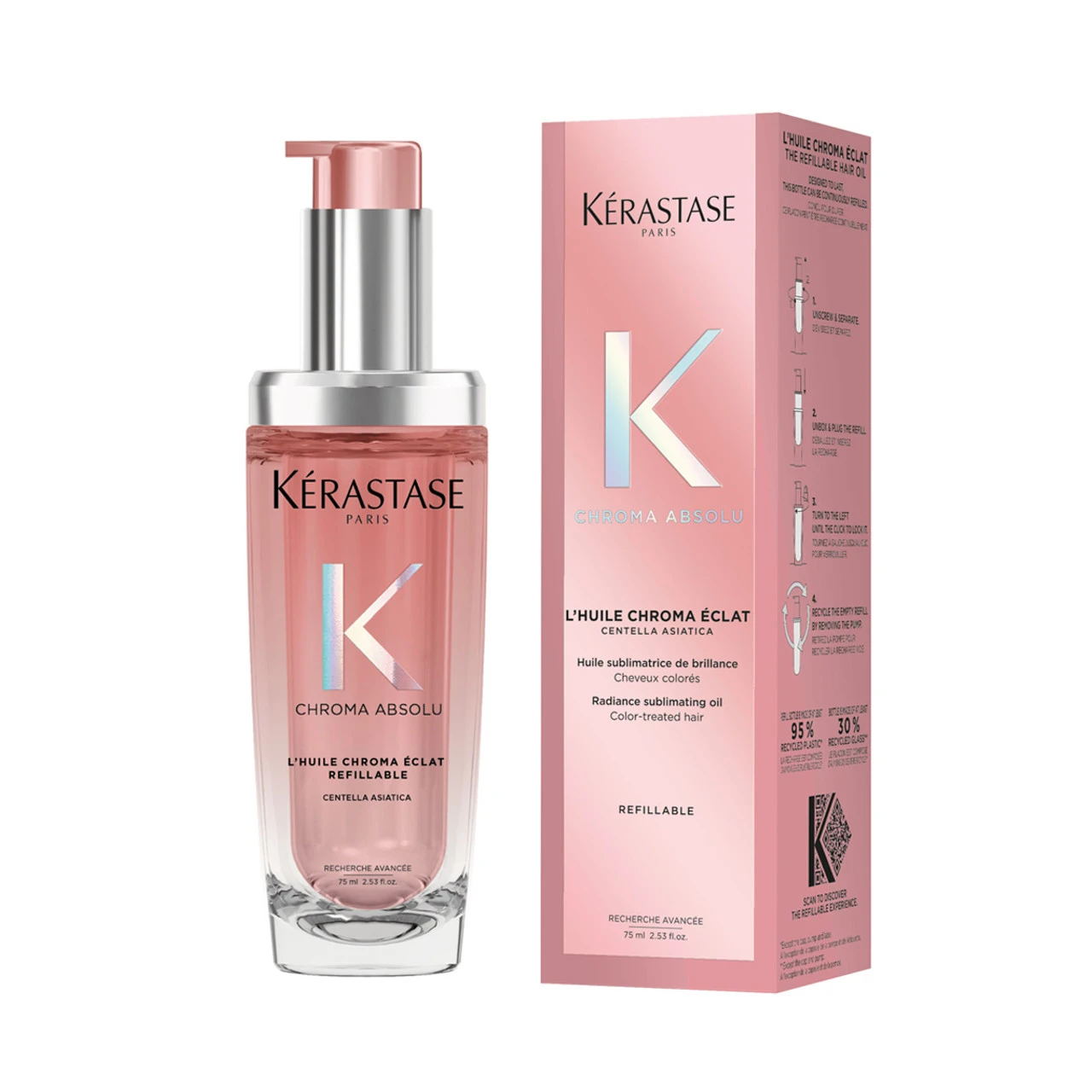 Huile Chroma Eclat Rechargeable Kérastase 75 Ml 3 Huile Chroma Eclat Rechargeable Kérastase 75 Ml