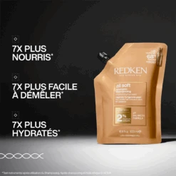 Recharge ShampooingAll Soft Redken 500ml -Hair Store Redken Shampooing All Soft 500ml hairstore 44096.1748253624