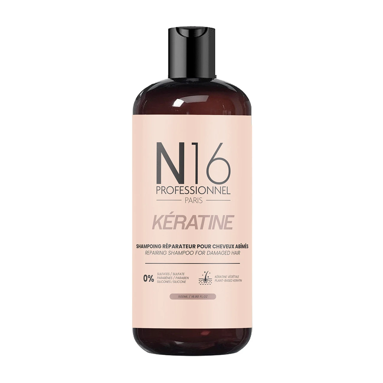 Shampooing Réparateur Kératine Cheveux Abîmés N16 Professionnel 500 Ml 3 Shampooing Réparateur Kératine Cheveux Abîmés N16 Professionnel 500 Ml