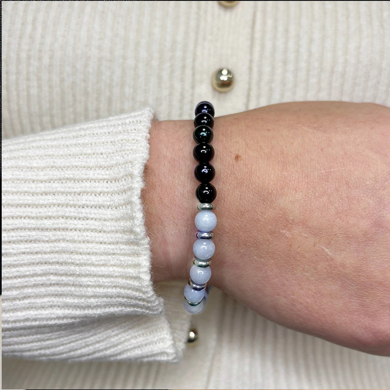 "Peau Apaisée" - Aigue Marine - Tourmaline Noire 4 "Peau Apaisée" - Aigue Marine - Tourmaline Noire – Image 2