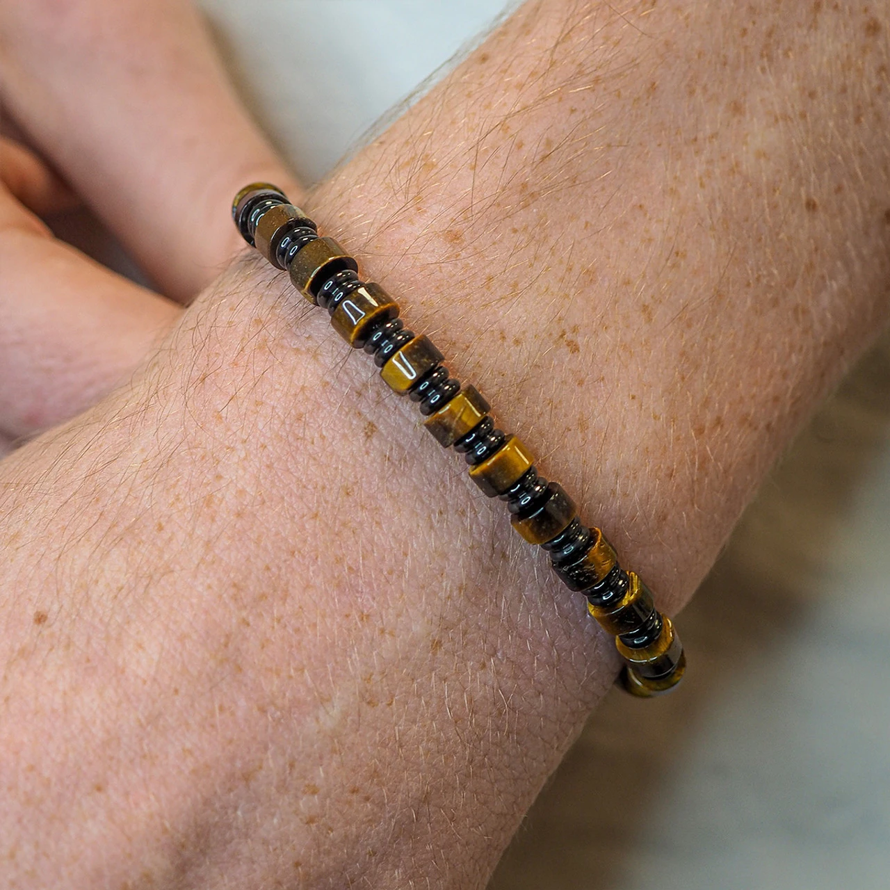 Bracelet "Tiger" Acier Noir - Oeil De Tigre 4 Bracelet "Tiger" Acier Noir - Oeil De Tigre – Image 2